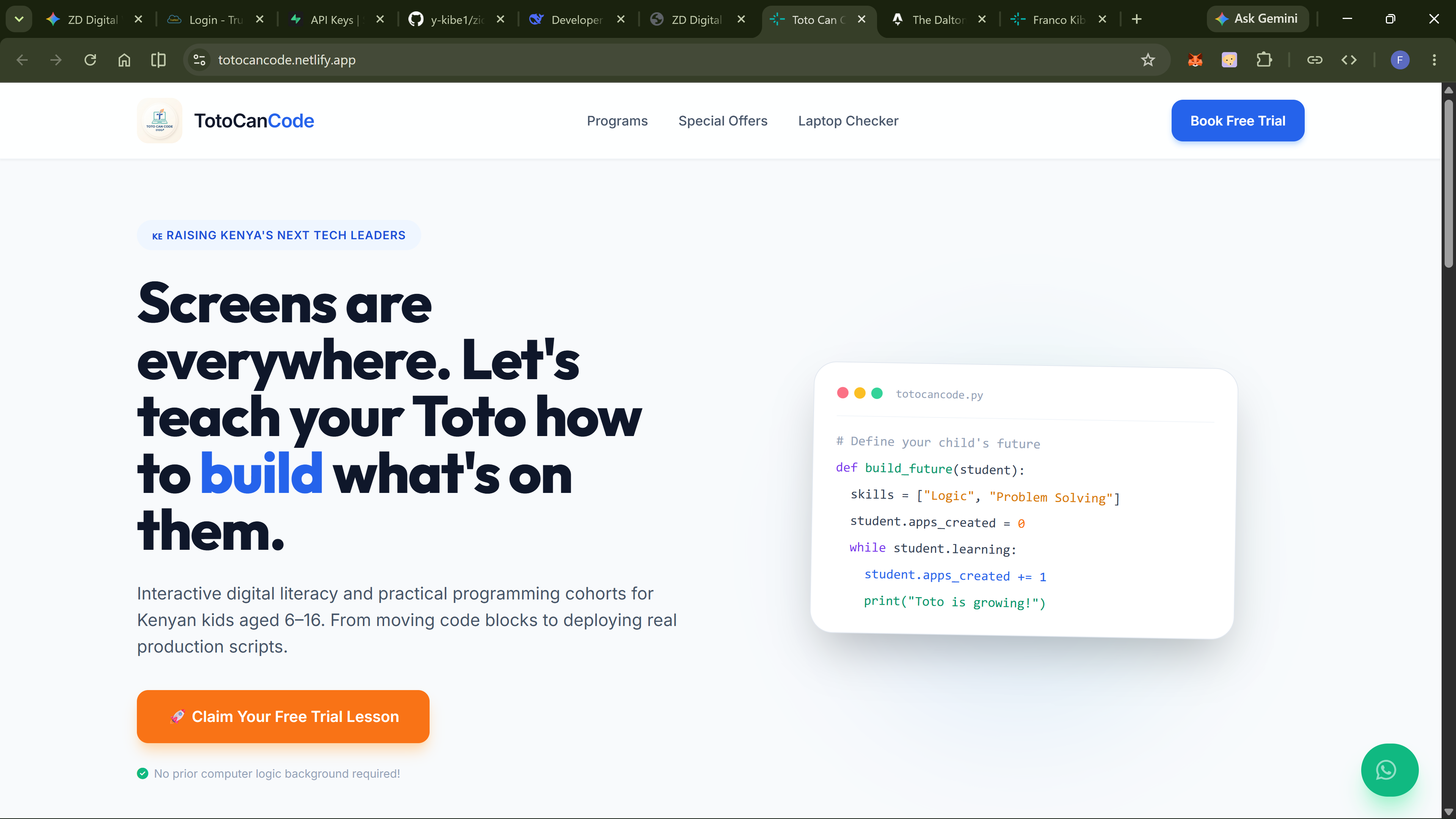 Toto Can Code